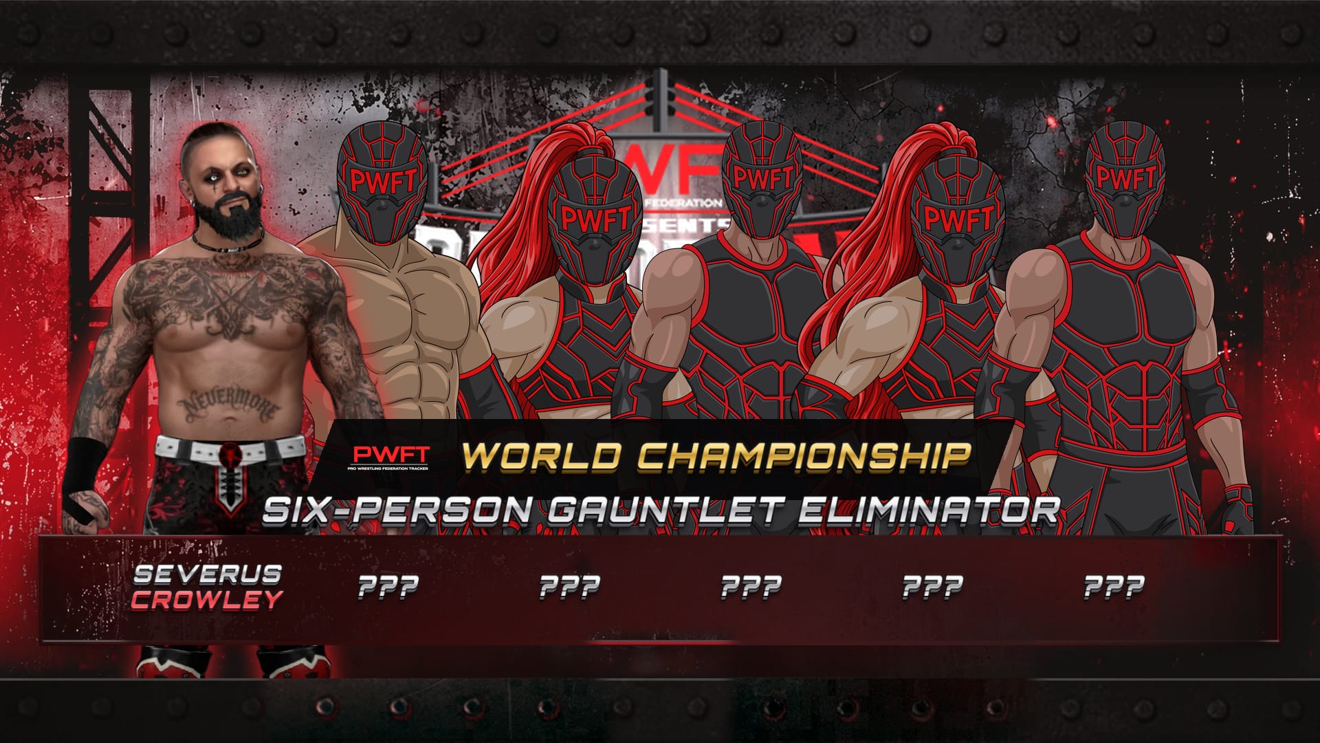 Six-Person Gauntlet Eliminator match art